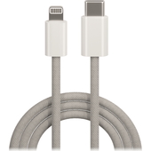 Maxlife kabel MXUC-06 USB-C - Lightning 1,0 m 20W szary nylonowy