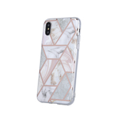 Nakadka Geometric Marmur rowa do Apple iPhone XS Max