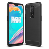 Pokrowiec Carbon Case czarny do OnePlus 6