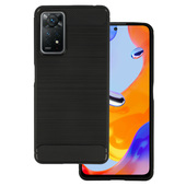 Pokrowiec Carbon Case czarny do Xiaomi Redmi Note 11 Pro 5G