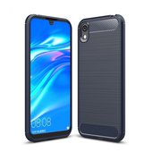 Pokrowiec Carbon Case niebieski do Huawei Y5 (2019)