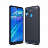 Pokrowiec Carbon Case niebieski do Huawei Y6 (2019)