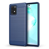 Pokrowiec Carbon Case niebieski do Samsung Galaxy S10 Lite