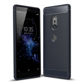 Pokrowiec Carbon Case niebieski do Sony Xperia XZ2