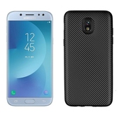 Pokrowiec Carbon Fiber czarny do Samsung Galaxy J6 Plus