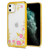 Pokrowiec Diamond Flower zoty do Apple iPhone 8