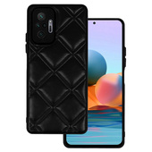 Pokrowiec Leather 3D Case wzr 3 czarny do Xiaomi Redmi Note 10 Pro Max