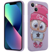 Pokrowiec MX Owl Cool fioletowy do Apple iPhone 13 Mini