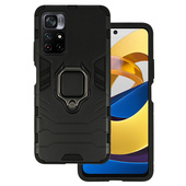 Pokrowiec Ring Armor Case czarny do Xiaomi POCO M4 Pro 5G