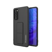 Pokrowiec silikonowy Wozinsky Kickstand Case czarny do Oppo Reno 4 Pro 5G