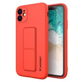 Pokrowiec silikonowy Wozinsky Kickstand Case czerwony do Apple iPhone 12