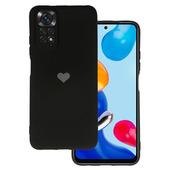 Pokrowiec Vennus Silicone Serce czarny do Xiaomi Redmi Note 11 Pro 5G