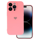 Pokrowiec Vennus Silicone Serce rowy do Apple iPhone 14 Pro