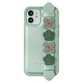 Pokrowiec elowy Kingxbar Sweet Series z krysztaami Swarovskiego zielony do Apple iPhone 12