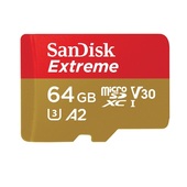 SanDisk Extreme microSDXC 64GB 160/60MB/s UHS-I U3 Mobile + adapter