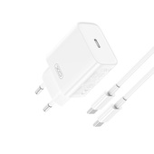 XO adowarka sieciowa CE15 PD 20W 1x USB-C biaa + kabel USB-C - USB-C