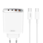 Szybka adowarka XO 45W z kablem USB-C do telefonu 4 wejcia biaa do Xiaomi Mi 11 Lite 5G NE