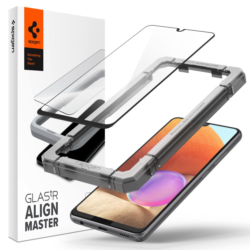 Spigen Alm Glass Fc czarne Samsung A32