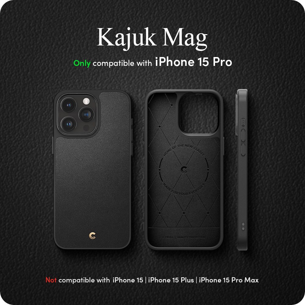 Spigen nakadka Cyrill Kajuk Mag Magsafe czarny Apple iPhone 15 Pro / 11