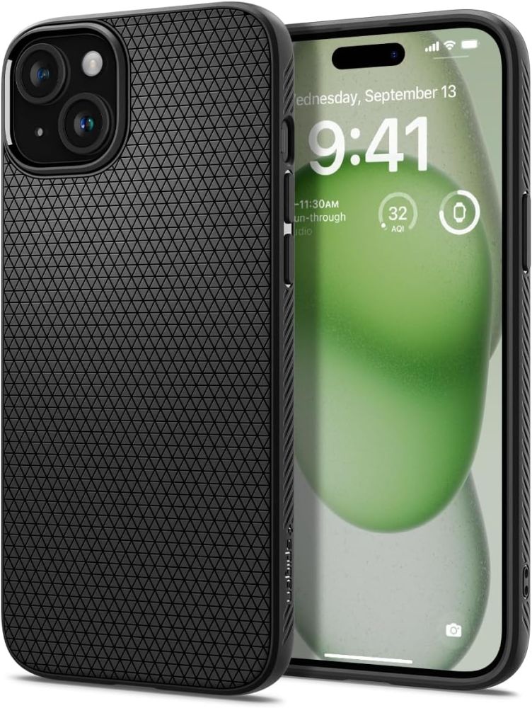 Spigen nakadka Liquid Air czarny Apple iPhone 15 Plus