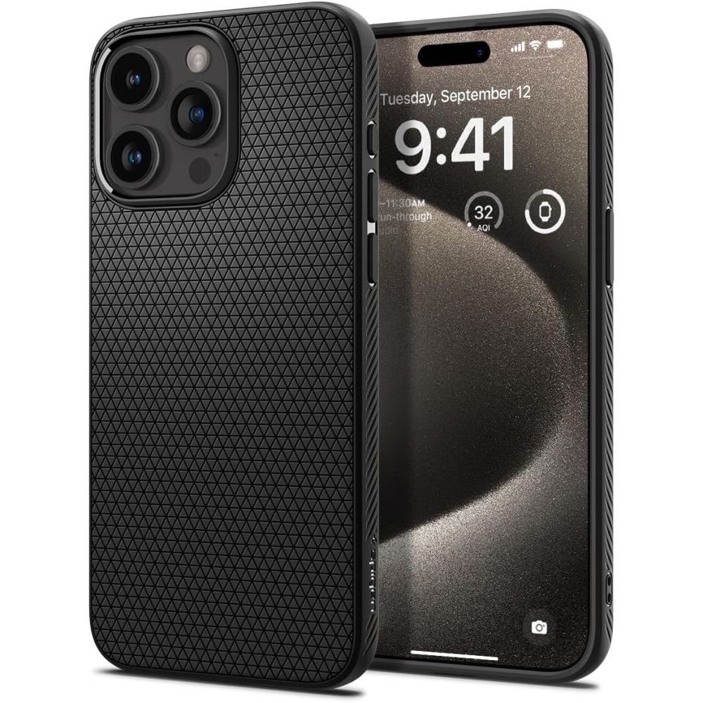 Spigen nakadka Liquid Air czarny Apple iPhone 15 Pro Max