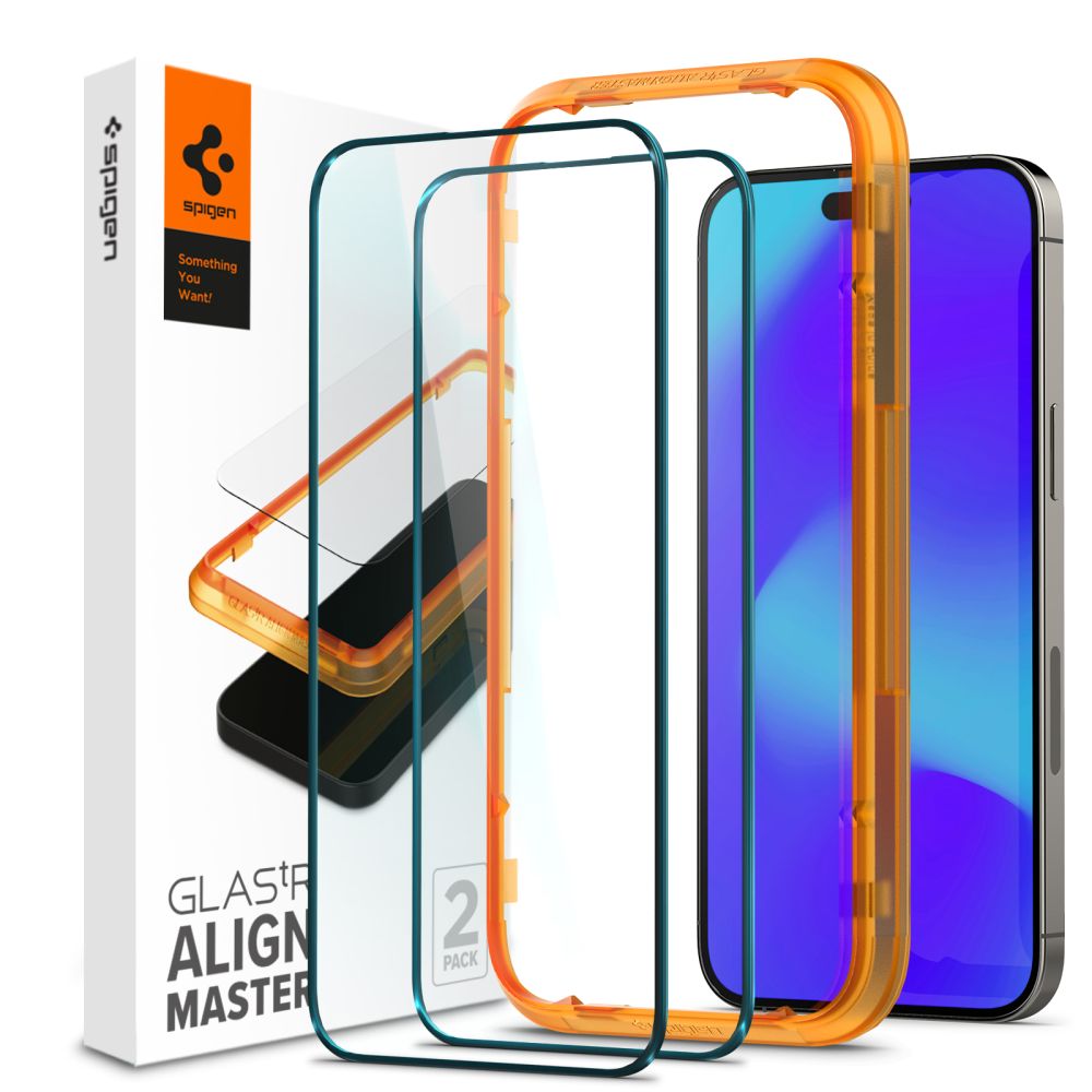 Spigen szko hartowane Alm Glass FC 2-Pack czarne Apple iPhone 14 Pro