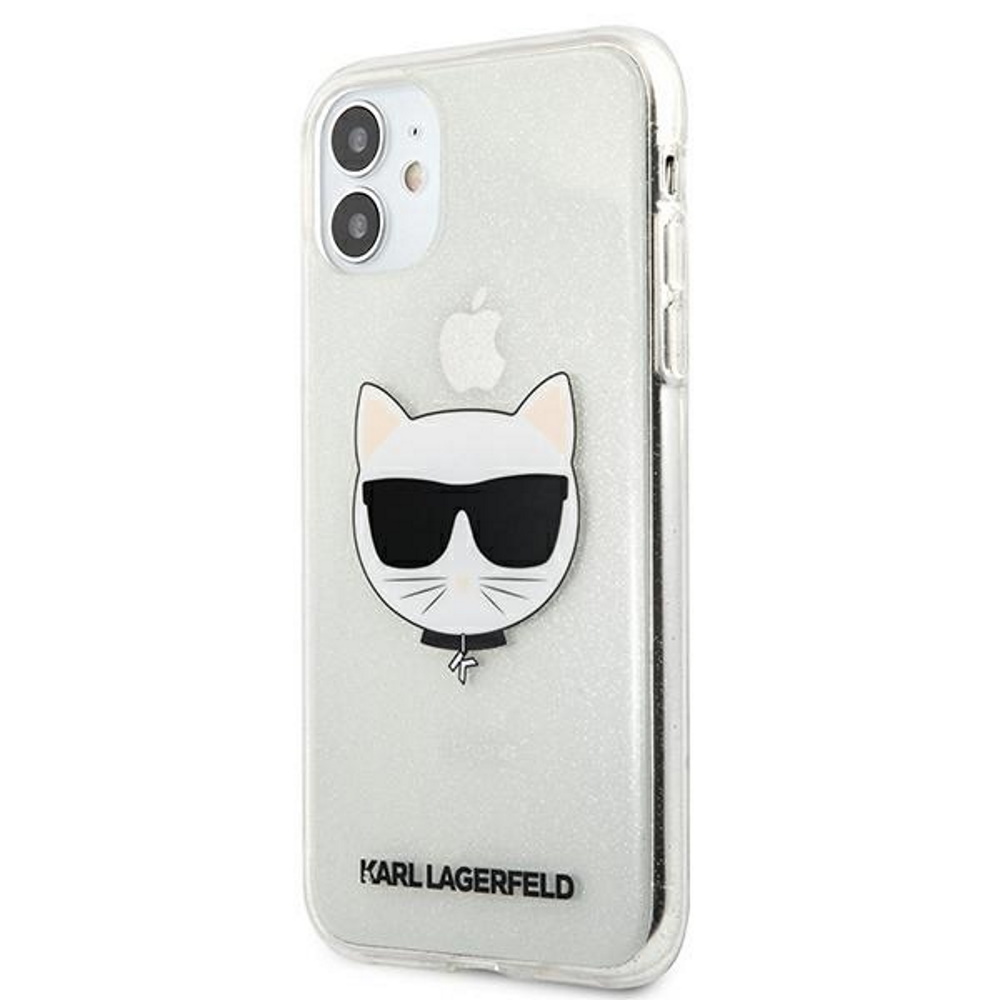  srebrne hard case Glitter Choupette Apple iPhone 12 / 2