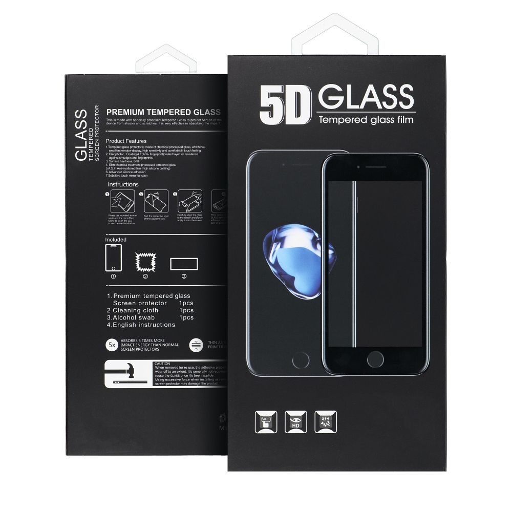 Szko hartowane 5D Full Glue Tempered Glass czarny Apple iPhone 15 / 2