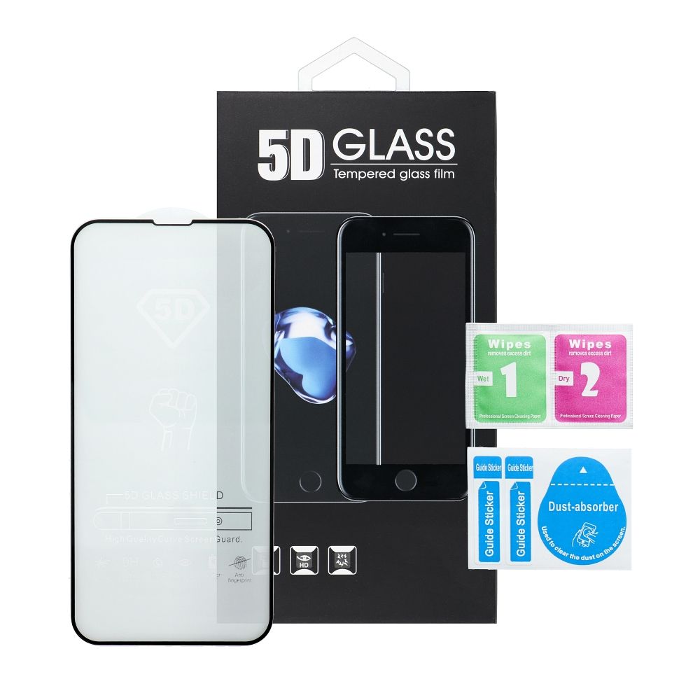 Szko hartowane 5D Full Glue Tempered Glass czarny Apple iPhone 15 / 4