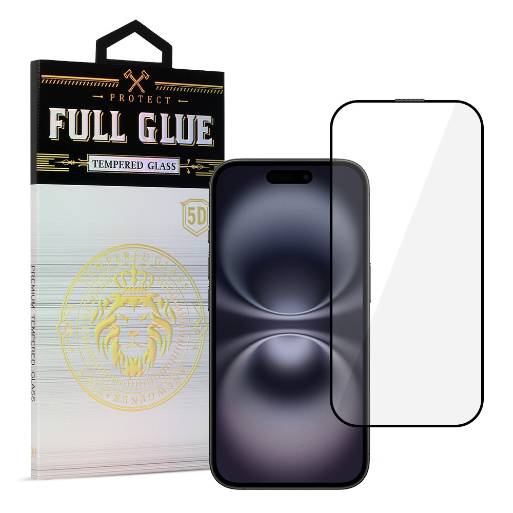 Szko hartowane Hard Full Glue 5D czarny Apple iPhone 16 Plus