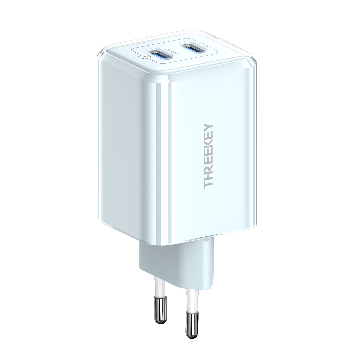 THREEKEY adowarka sieciowa TK111 PD 35W 2x USB-C niebieska