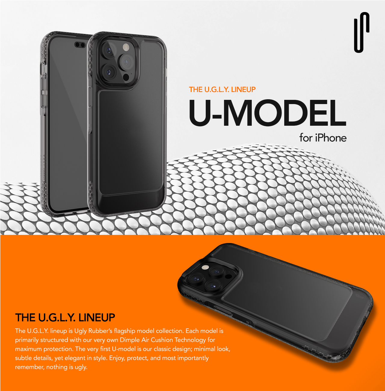 Ugly Rubber nakadka UMODEL czarny Apple iPhone 15 / 9