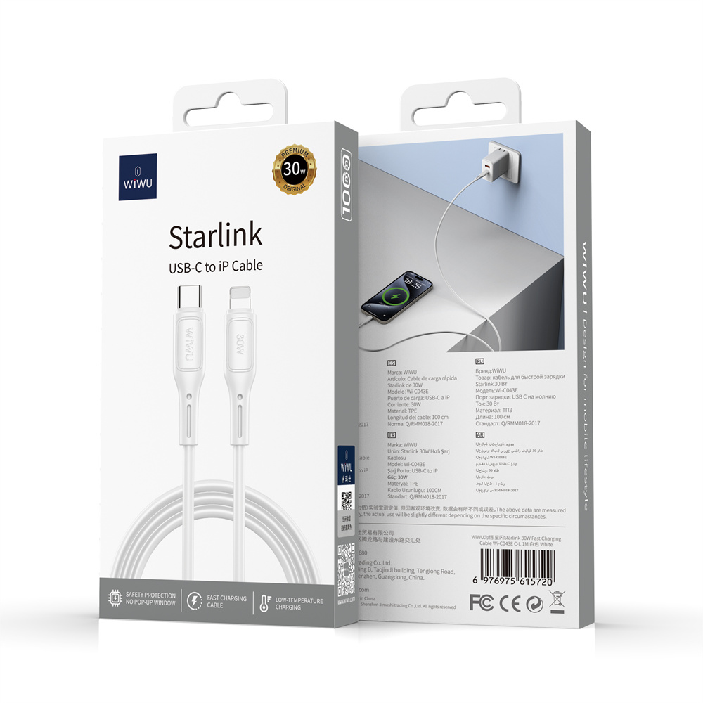 WIWU kabel Starlink Series 30W Fast Charging Cable Wi-C043E C-L biay / 4