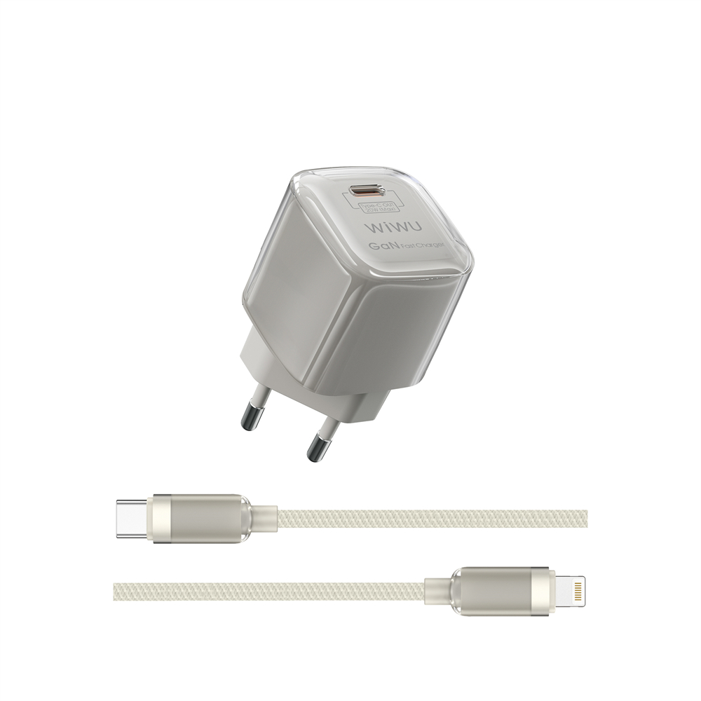 WIWU adowarka Jello 20W GaN Charger Sets Wi-U016 C-L, EU Plug