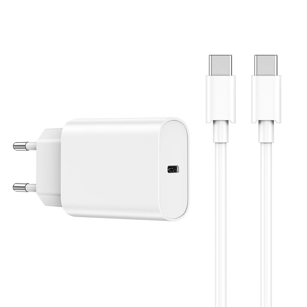 WIWU adowarka sieciowa Wi-U001 PD 20W 1x USB-C biaa + kabel USB-C - USB-C