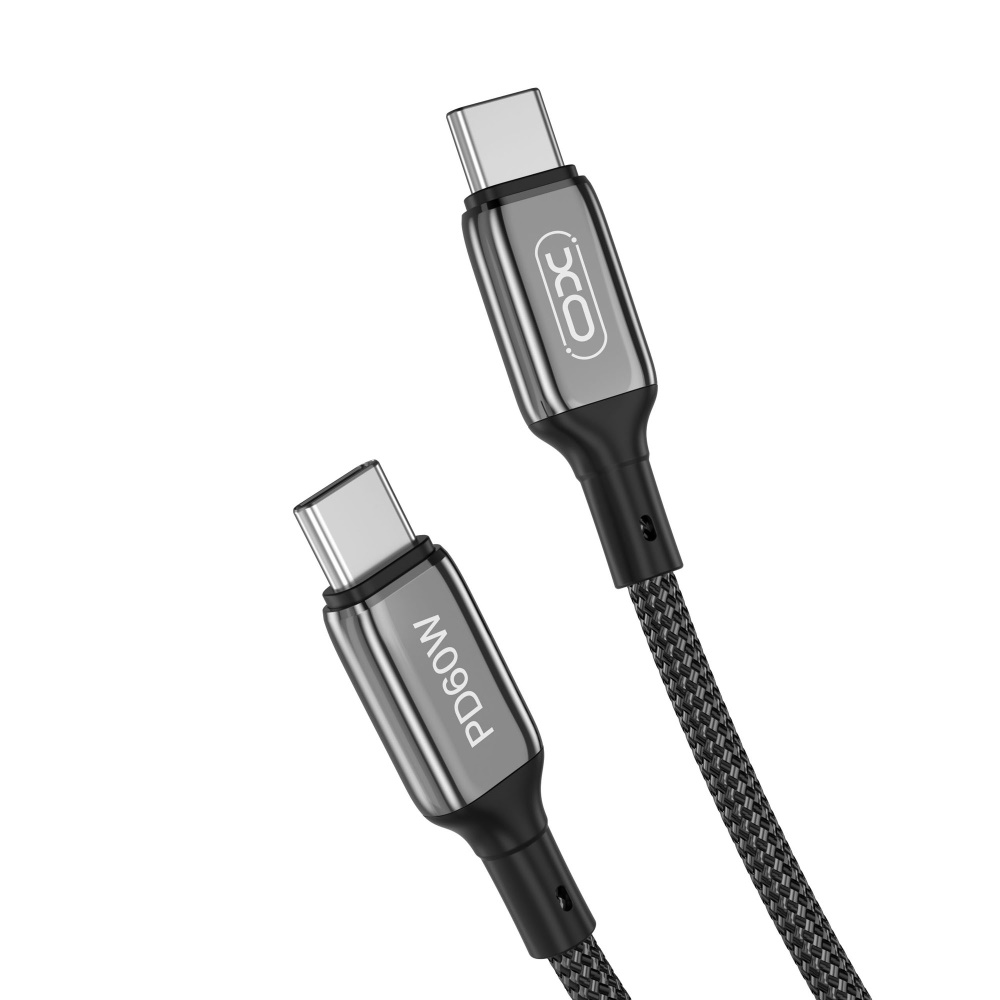 XO kabel NB-Q180B USB-C - USB-C 1,0m 60W czarny