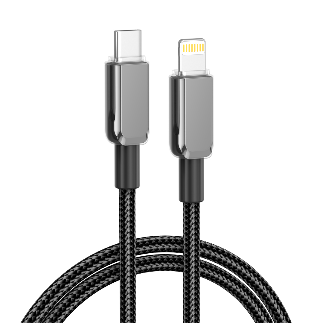 XO kabel NB-Q250A PD USB-C - Lightning 0,35m 27W czarny / 2