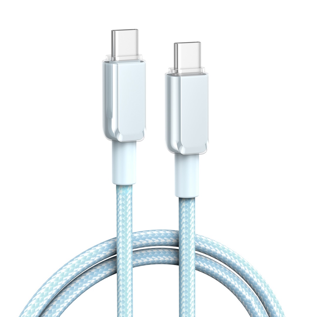 XO kabel NB-Q250B PD USB-C - USB-C 0,35 m 60W niebieski