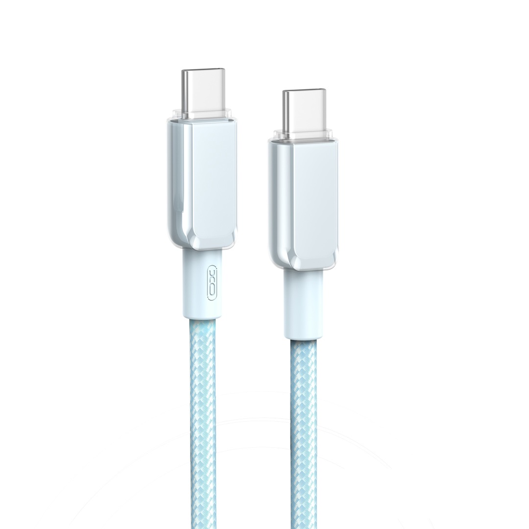 XO kabel NB-Q250B PD USB-C - USB-C 0,35 m 60W niebieski / 2