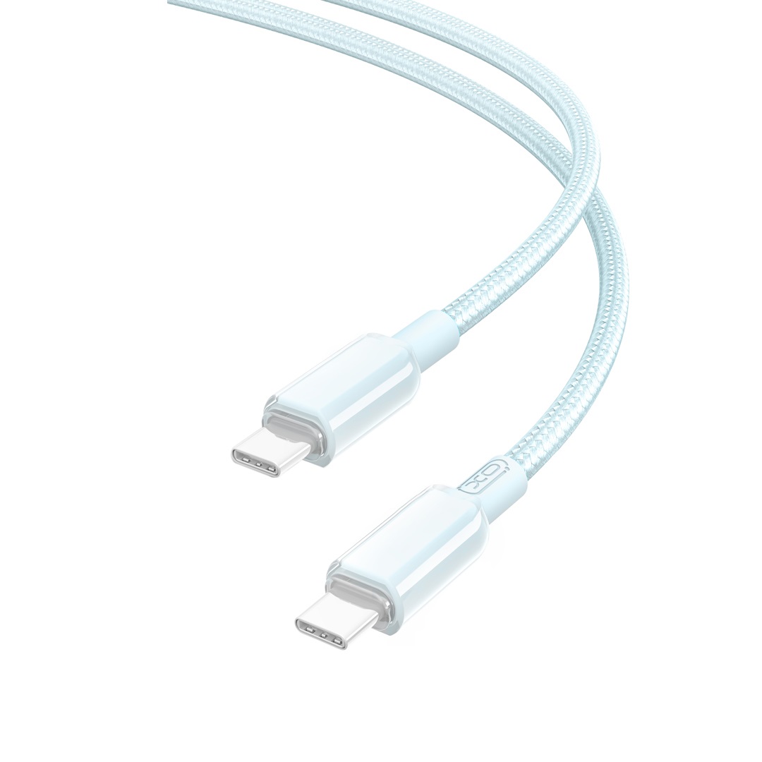 XO kabel NB-Q250B PD USB-C - USB-C 0,35 m 60W niebieski / 3