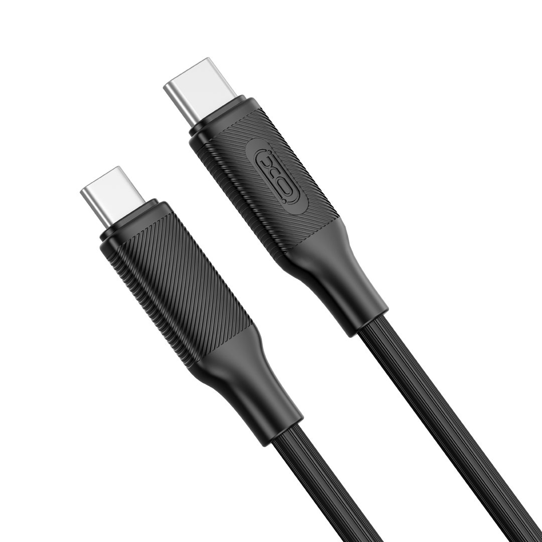 XO kabel NB-Q265B PD USB-C - USB-C 1,0m 60W czarny / 2