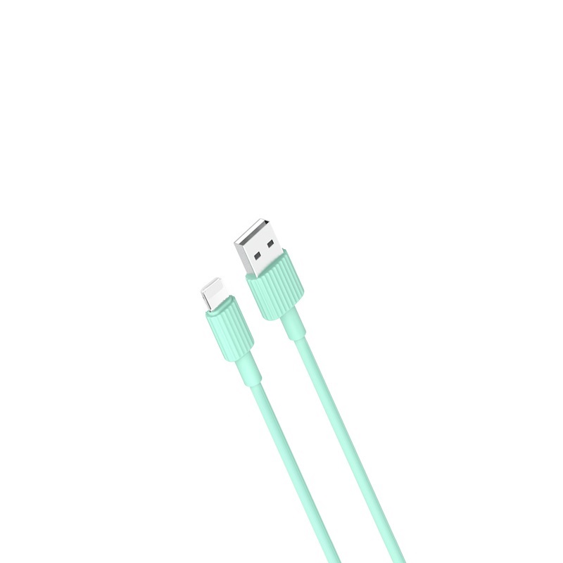 XO kabel NB156 USB - Lightning 1,0 m 2,4A zielony