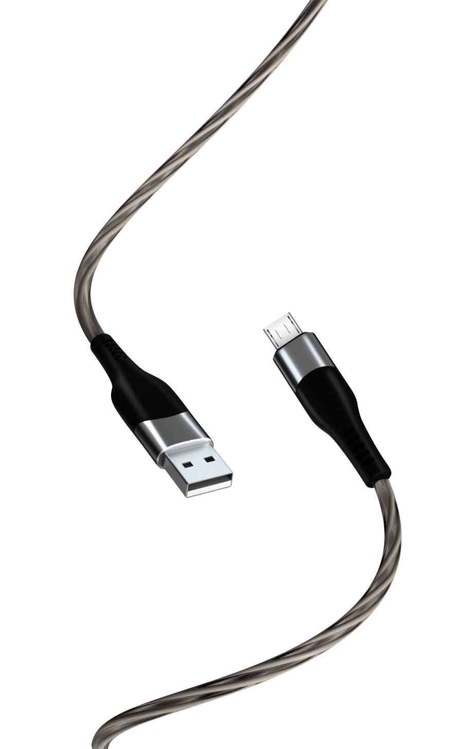 XO Kabel NB158 USB - microUSB 1,0 m 2,4A szary