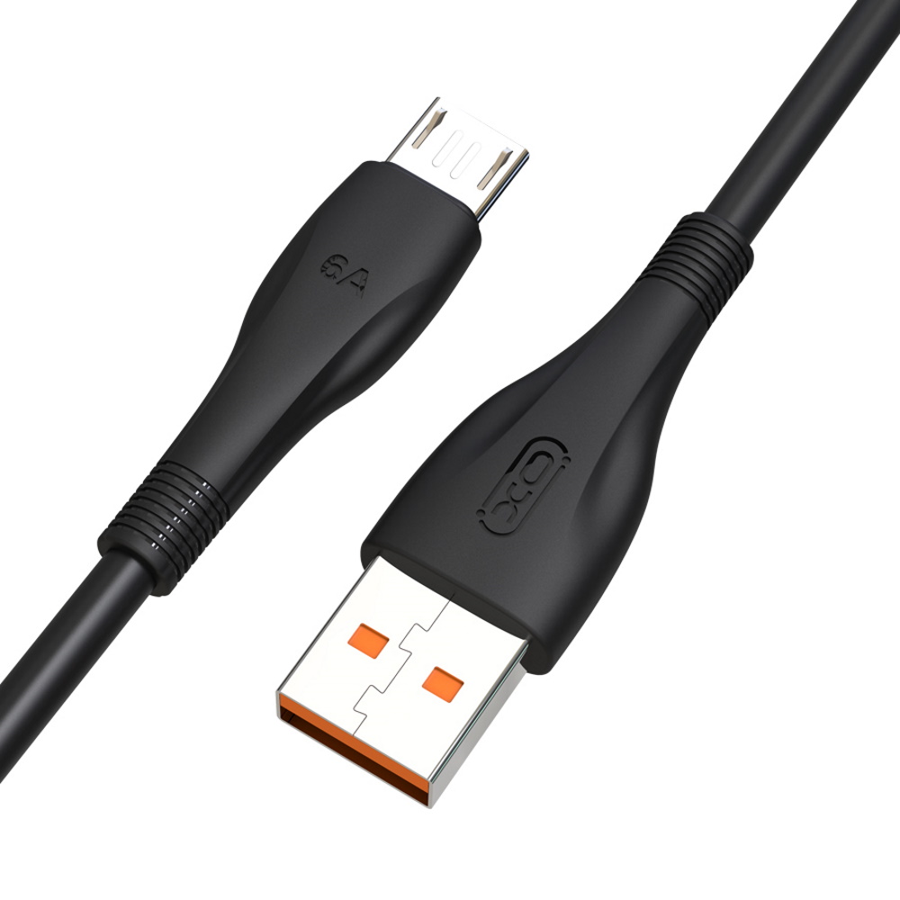 XO kabel NB185 USB - microUSB 1,0m 6A czarny / 3