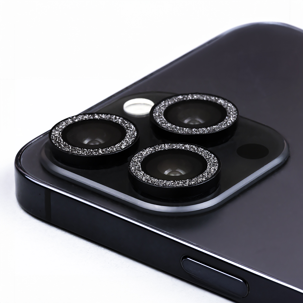 Zestaw szkie na aparat black glitter (3 sztuki) Apple iPhone 13 Pro Max / 3