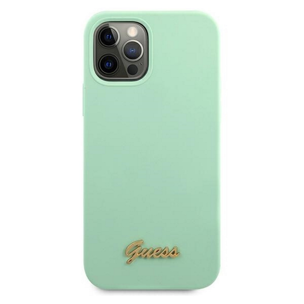  zielone hard case Silicone Metal Logo Script Apple iPhone 12 / 3